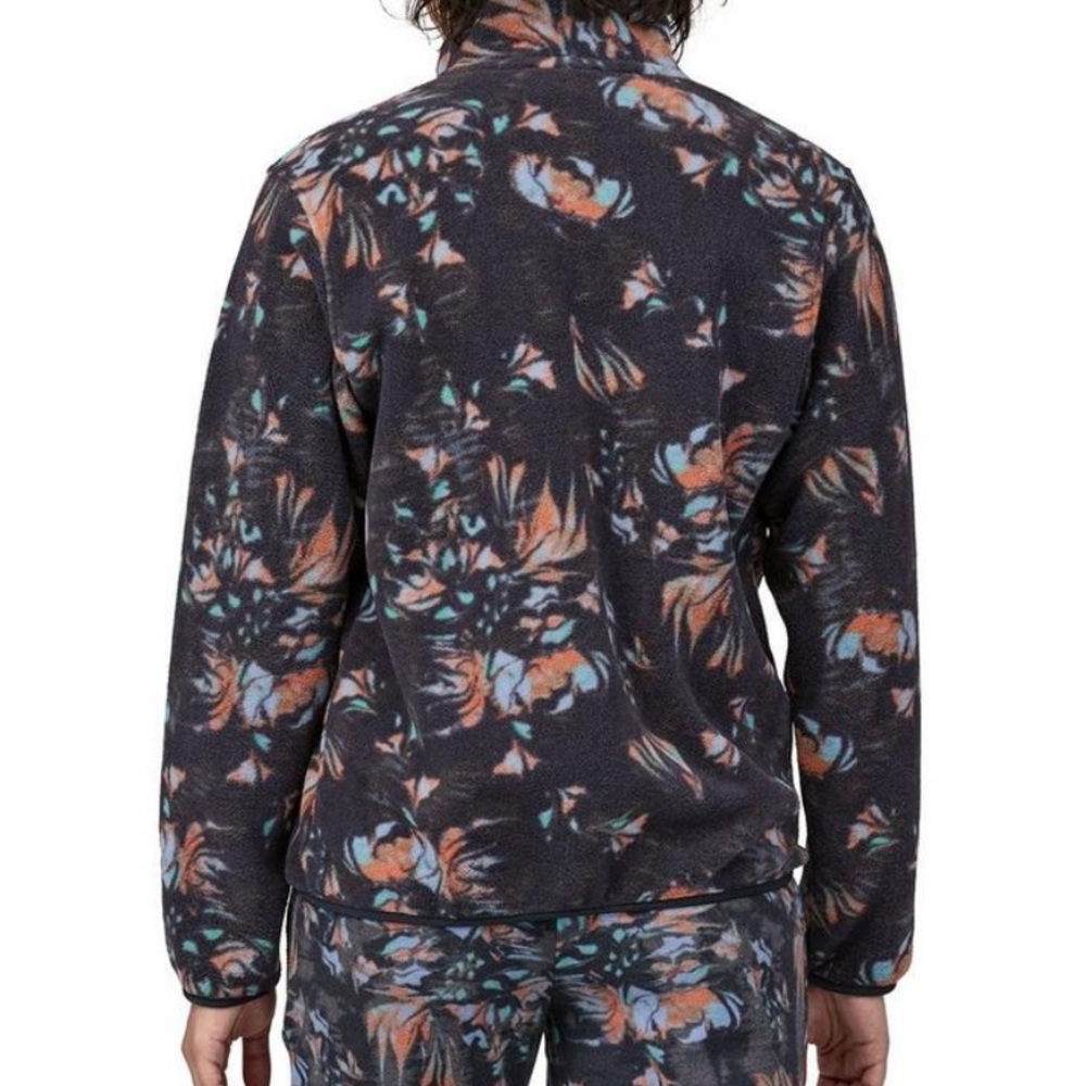 NWT Patagonia Lightweight Synchilla Snap Pullover Medium Swirl Floral Pitch Blue - Picture 3 of 8